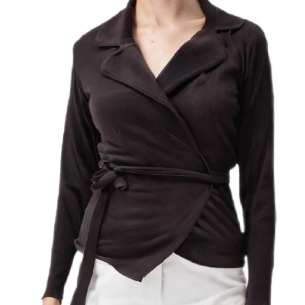 Wrap Cardigan in Brown by InWear Size XS